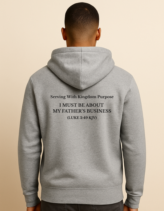 I AM ABOUT MY FATHER’S BUSINESS – Men’s Hoodie