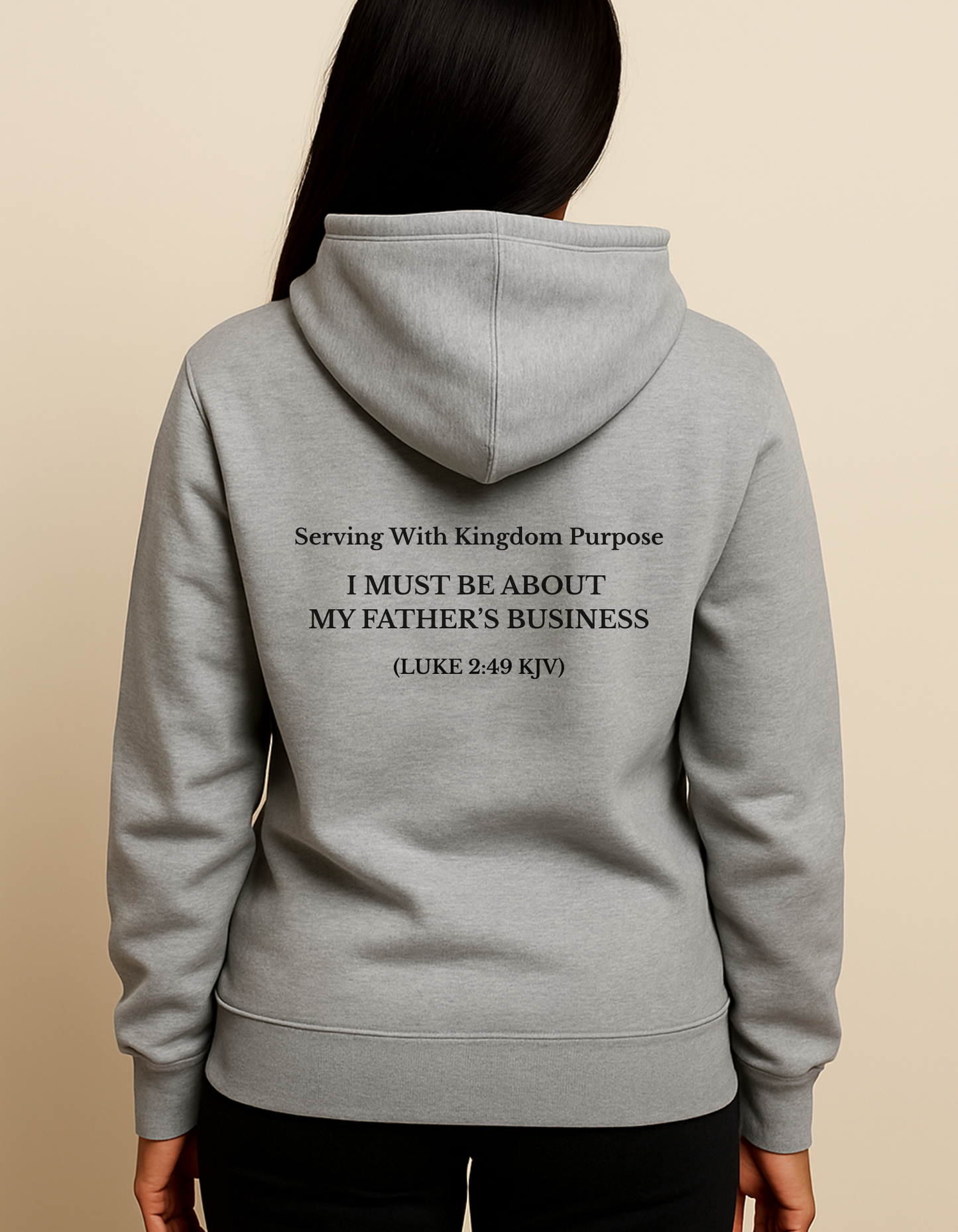 I AM ABOUT MY FATHER’S BUSINESS – Women’s Hoodie