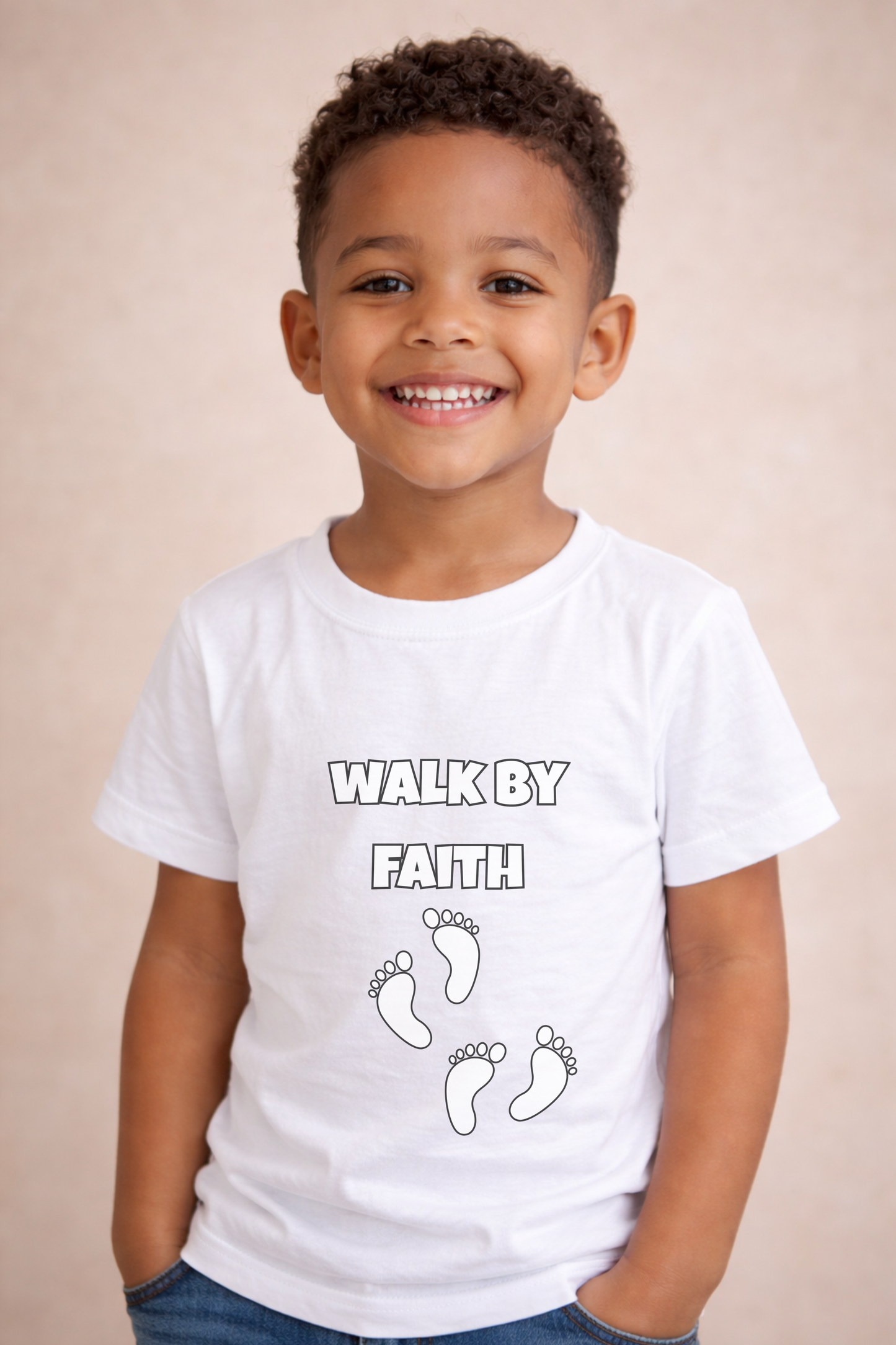 Kids Color Your Own Shirt – Walk by Faith (Ages 4–7)