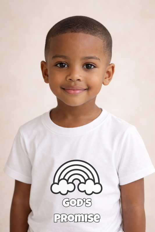 God's Promise - Kids Color Your Own Faith T-Shirt (Ages 4-7)