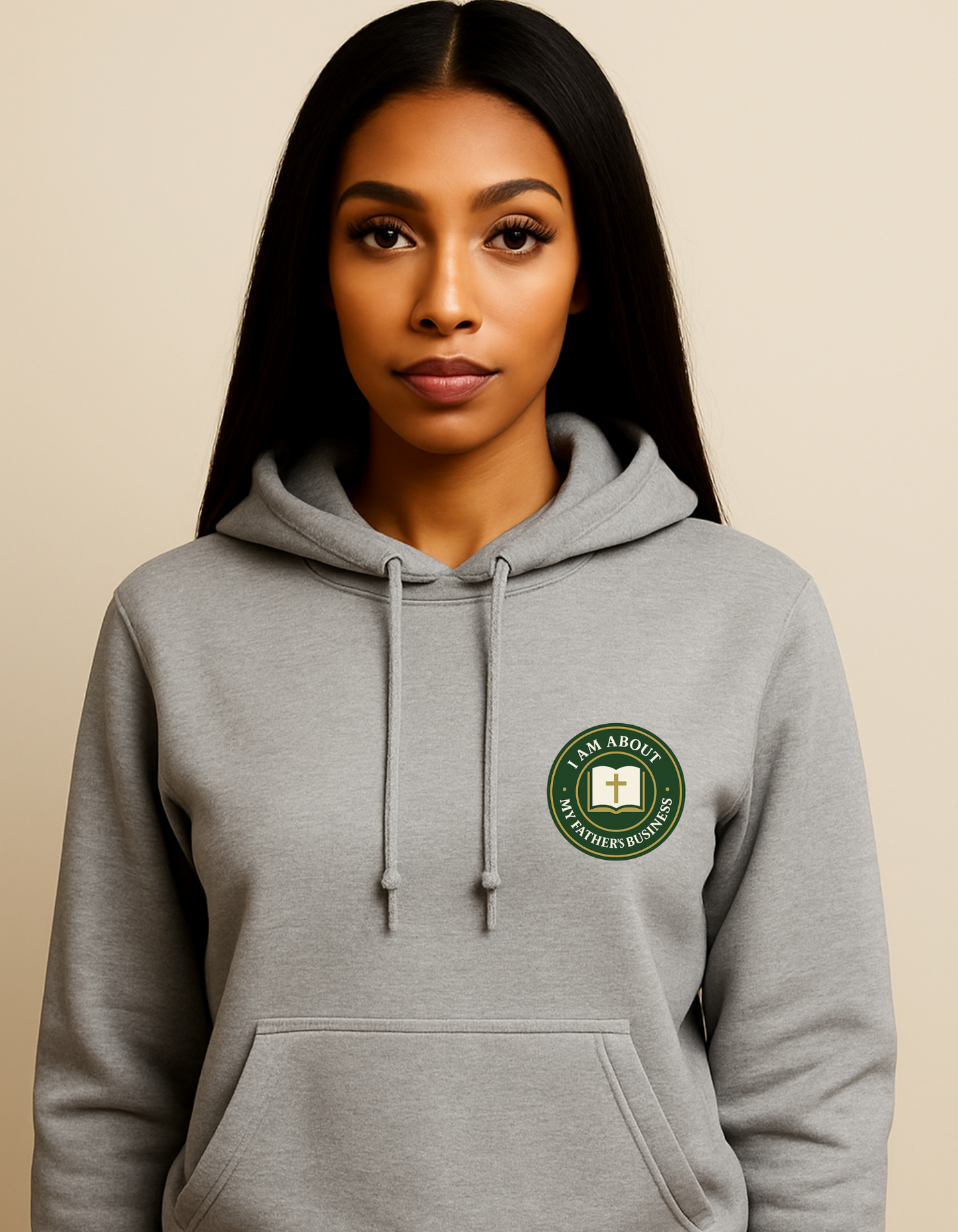 I AM ABOUT MY FATHER’S BUSINESS – Women’s Hoodie